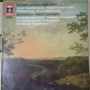 Beethoven / Brahms - David Oistrakh, Sviatoslav Knushevitsky, Lev Oborin, Pierre Fournier, Philharmonia Orchestra, Sir Malcolm Sargent, Alceo Galliera - Brahms: Double Concerto, Beethoven: Triple Concerto download free