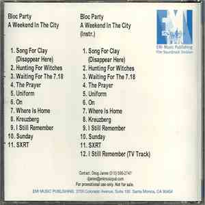 Bloc Party - A Weekend In The City + Instrumentals download mp3 flac