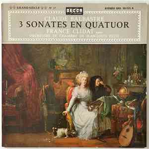 Claude Balbastre, France Clidat - 3 Sonates En Quatuor download mp3 flac Claude Balbastre, France Clidat - 3 Sonates En Quatuor download free