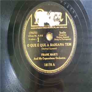 Frank Marti And His Copacabana Orchestra - An Album Of Sambas download free