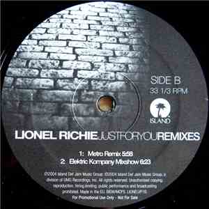 Lionel Richie - Just For You - The Dance Remixes download mp3 flac