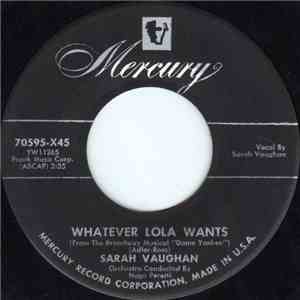 Sarah Vaughan - Whatever Lola Wants / Oh Yeah download free